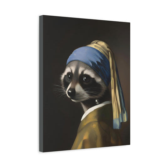 Racoon with a Pearl Earring