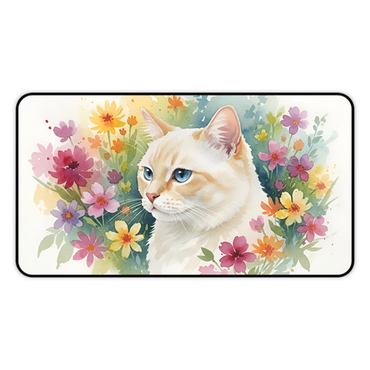 Custom Pet Desk Mat: Lunar Blossom