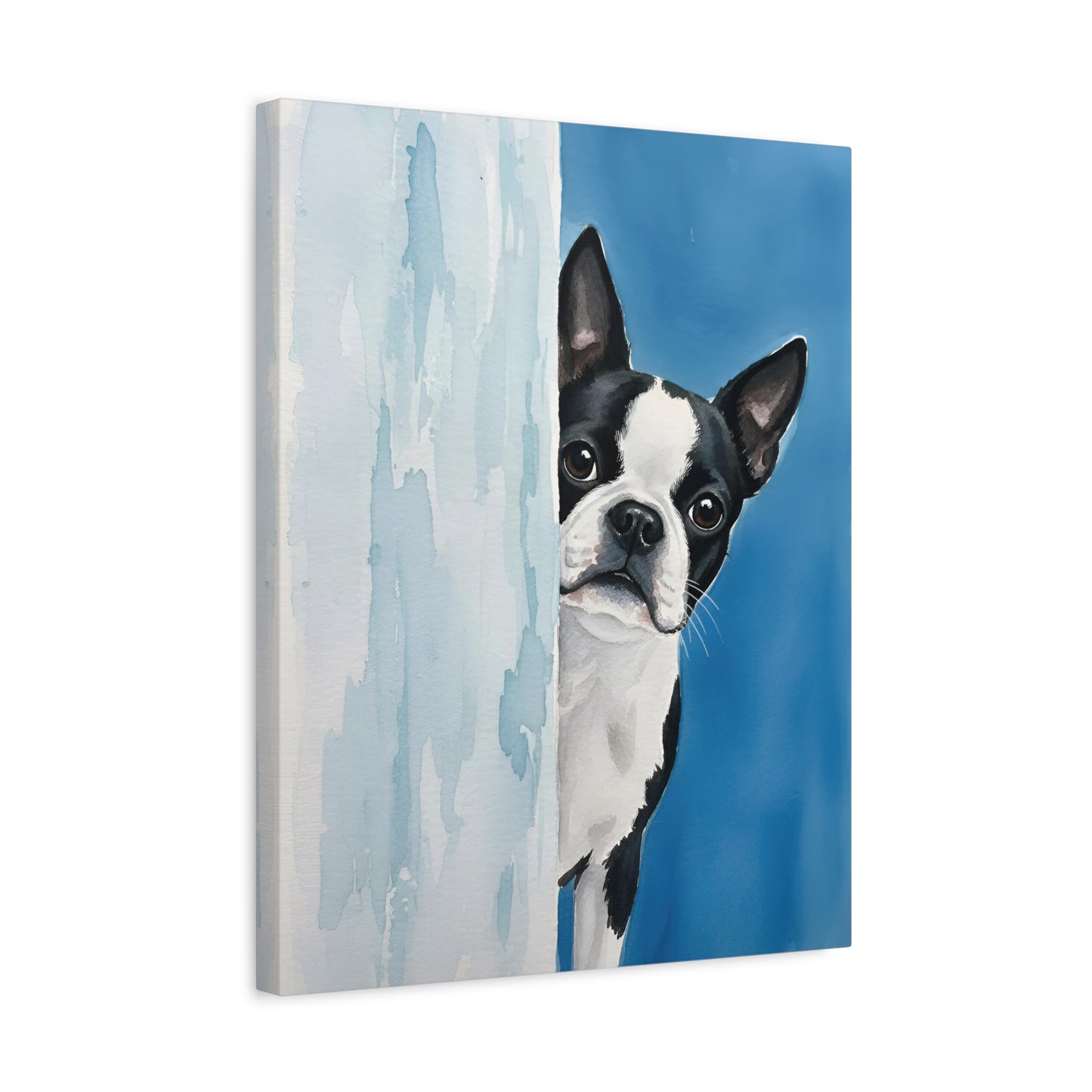 Custom Pet Watercolor: Behind the Wall