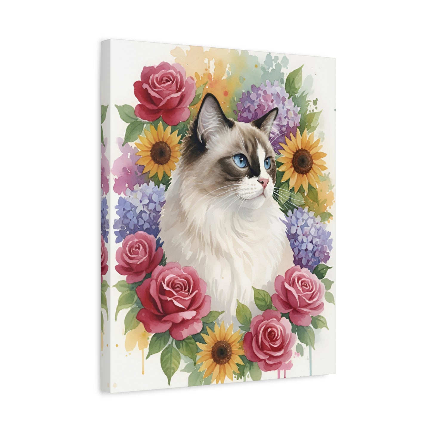 Custom Pet Watercolor: Lunar Blossom