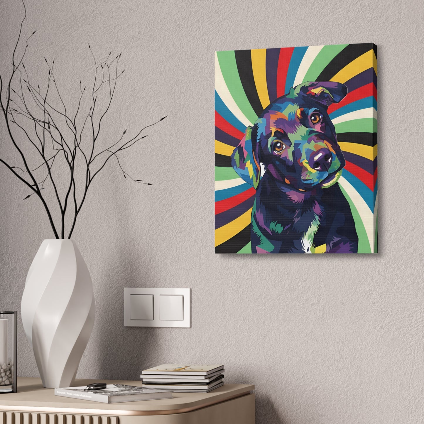 Custom Art: WPAP-style Dog Portrait