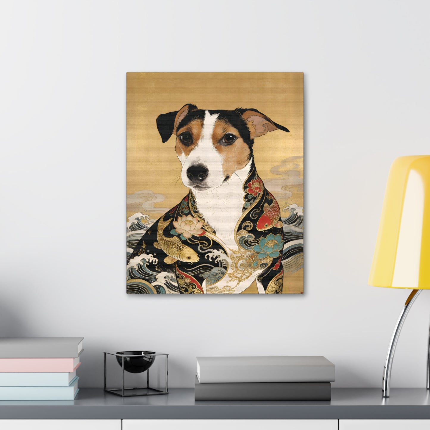 Custom Art: Japanese Ukiyo-e Style - Dog Portrait
