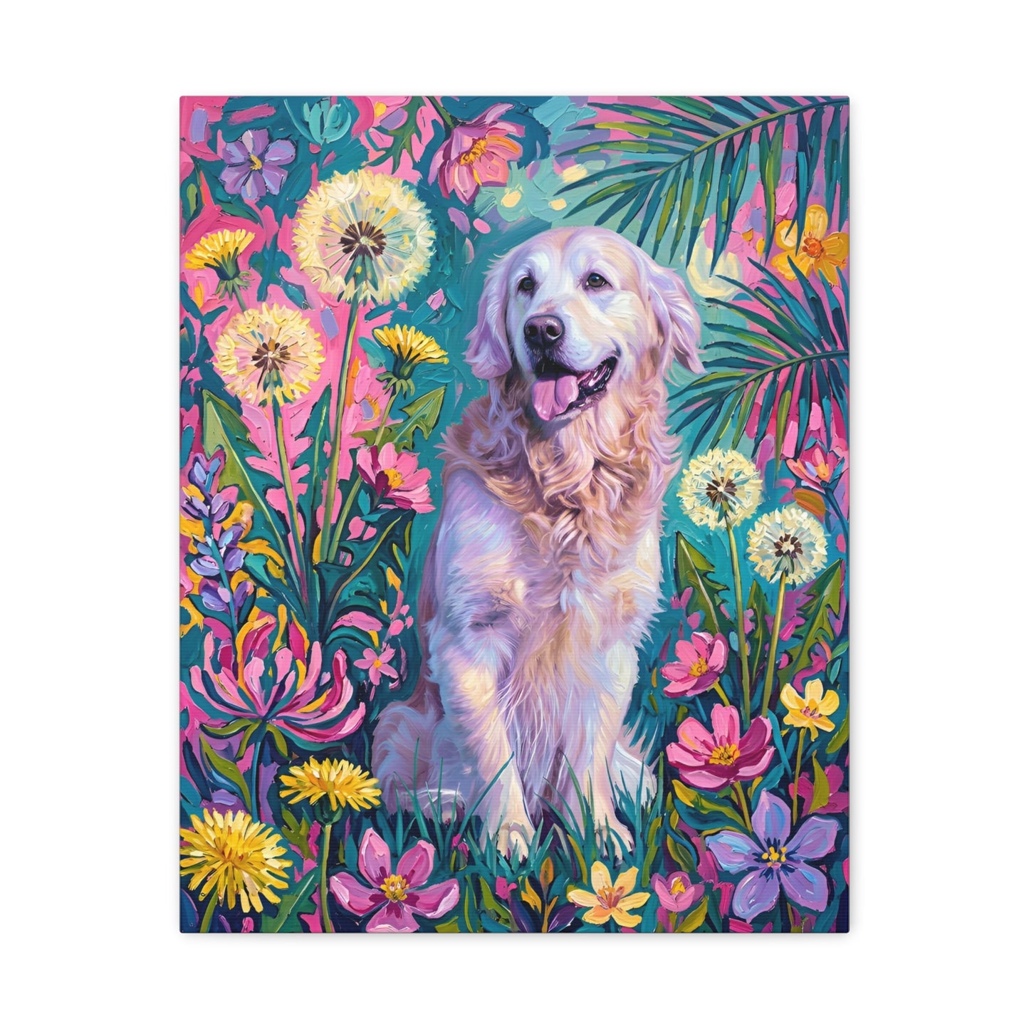 Custom Art: Wildflower Halo Canine Bloom