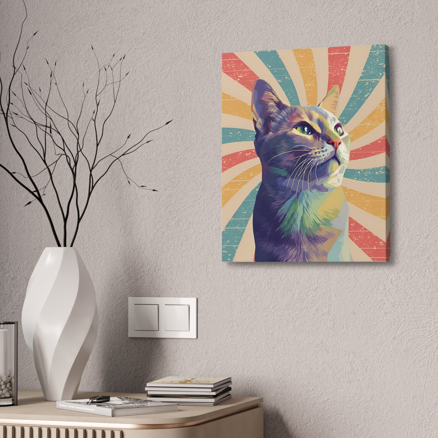 Custom Art: WPAP-style Cat Portrait