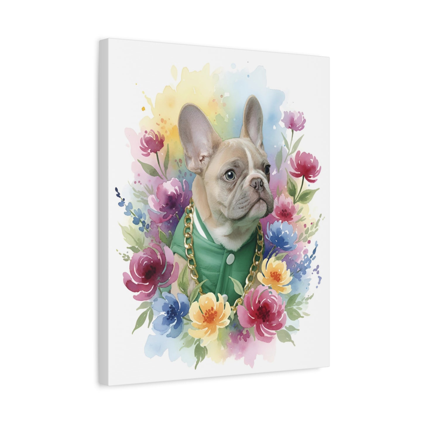 Custom Dog Watercolor: Lunar Blossom