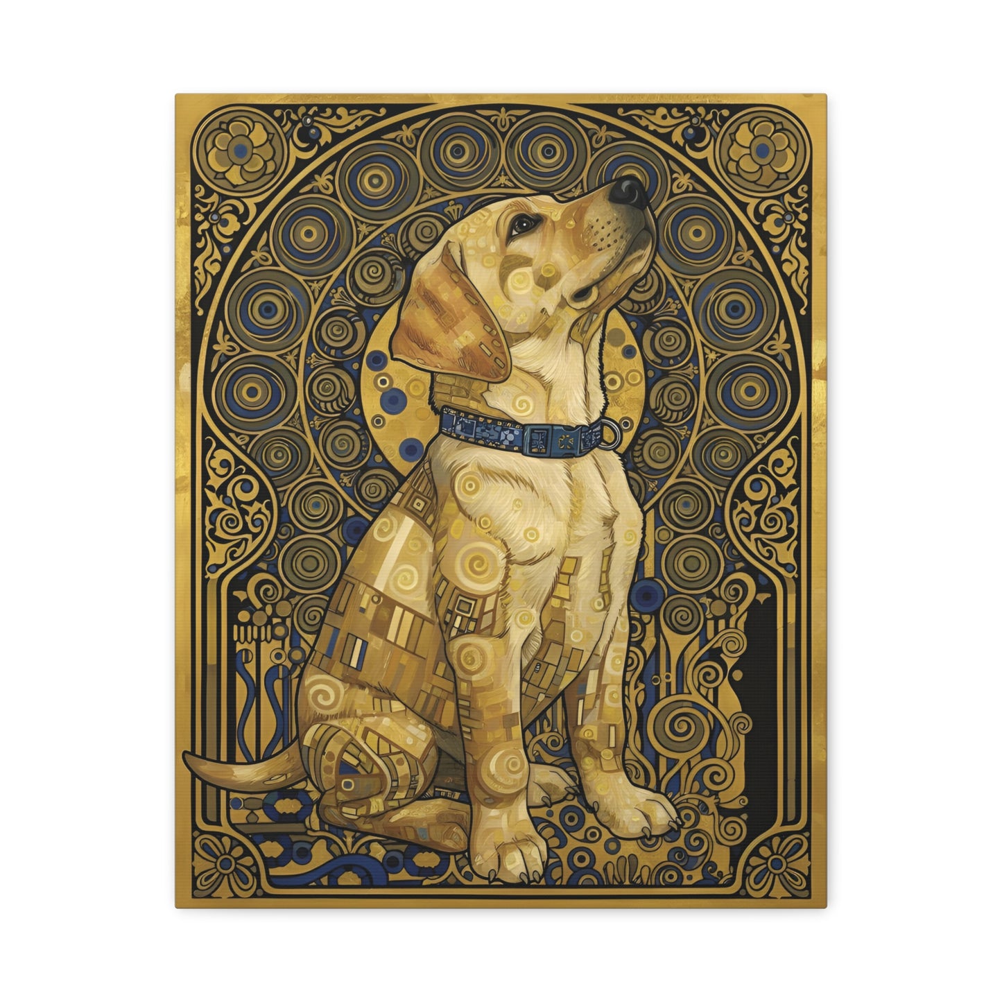 Custom Art: Klimt-style Dog Portrait