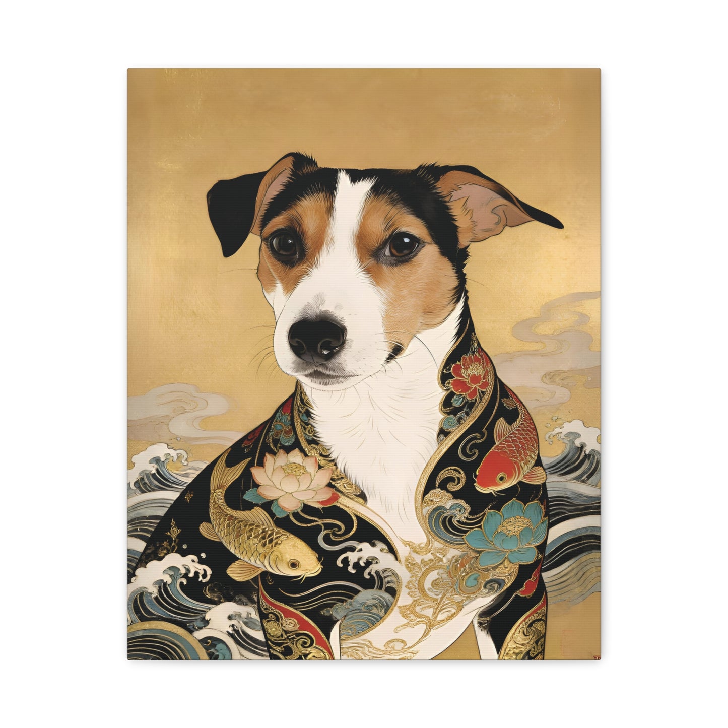 Custom Art: Japanese Ukiyo-e Style - Dog Portrait
