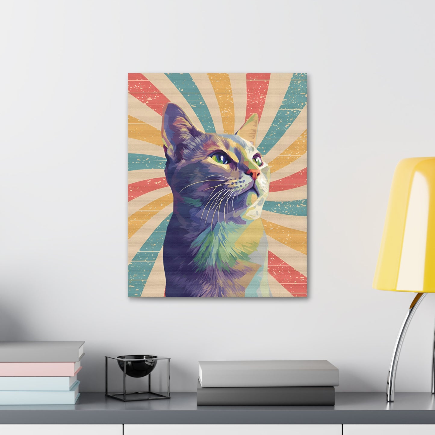 Custom Art: WPAP-style Cat Portrait