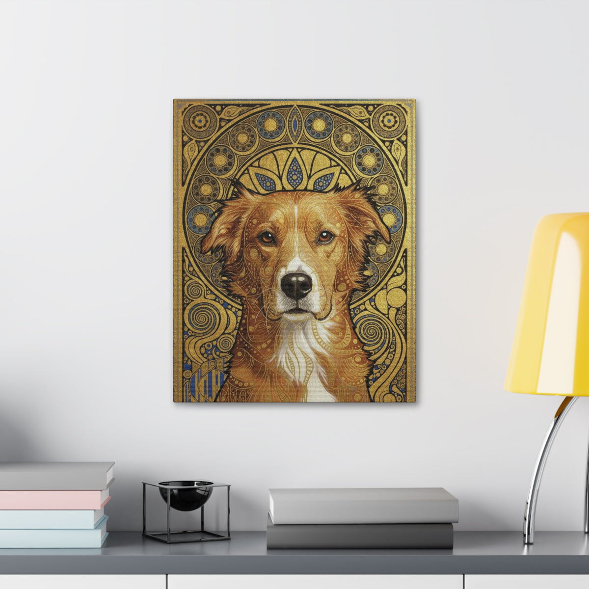 Custom Pet Art: Klimt-style Dog Portrait