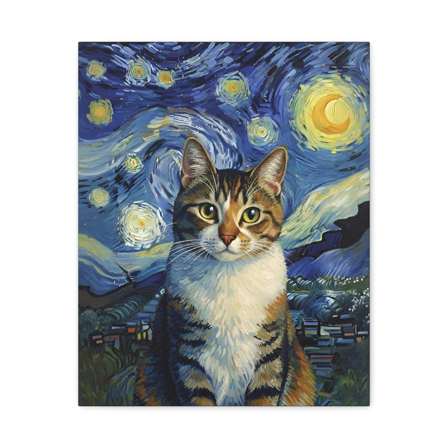 Custom Cat Painting: The Starry Cat