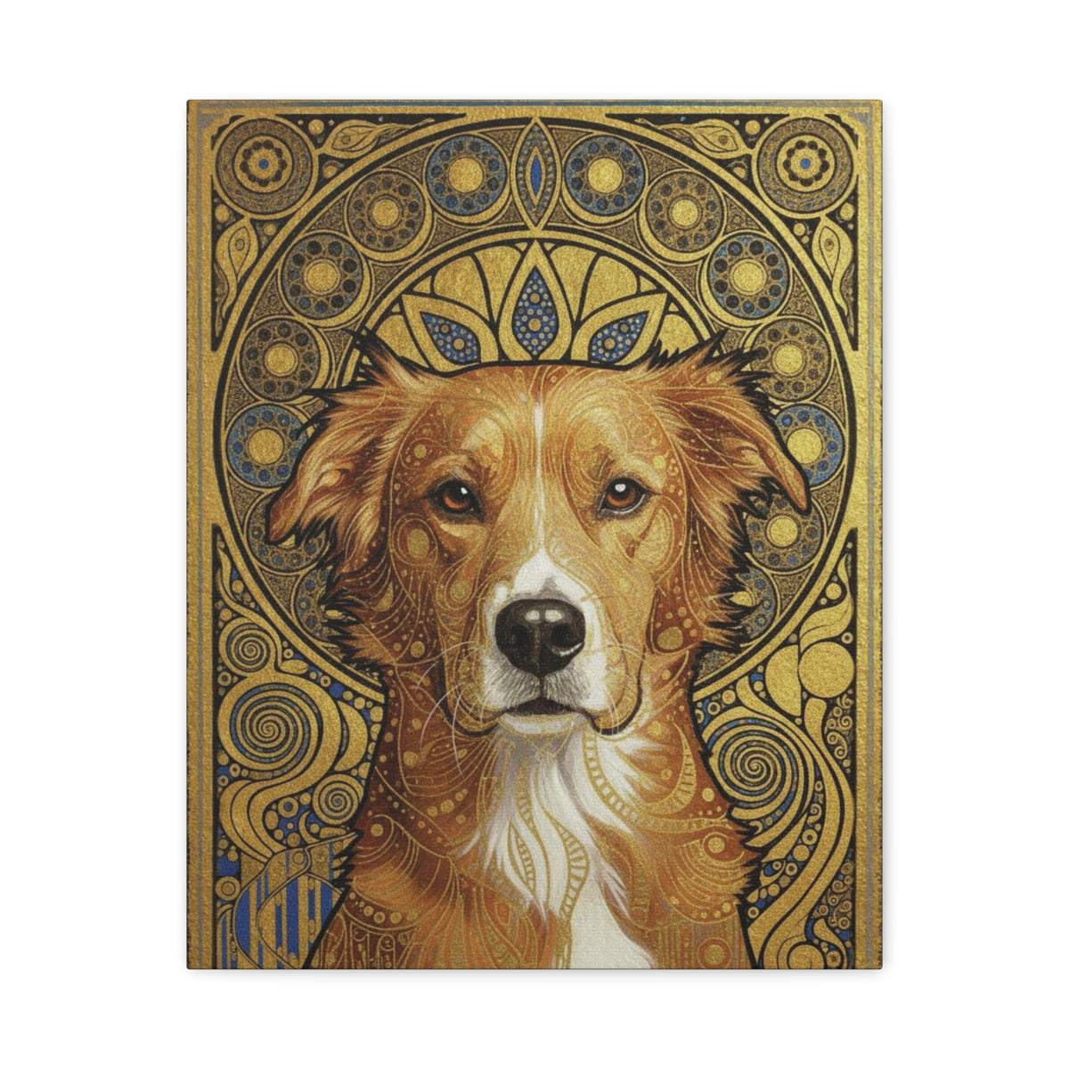Custom Pet Art: Klimt-style Dog Portrait
