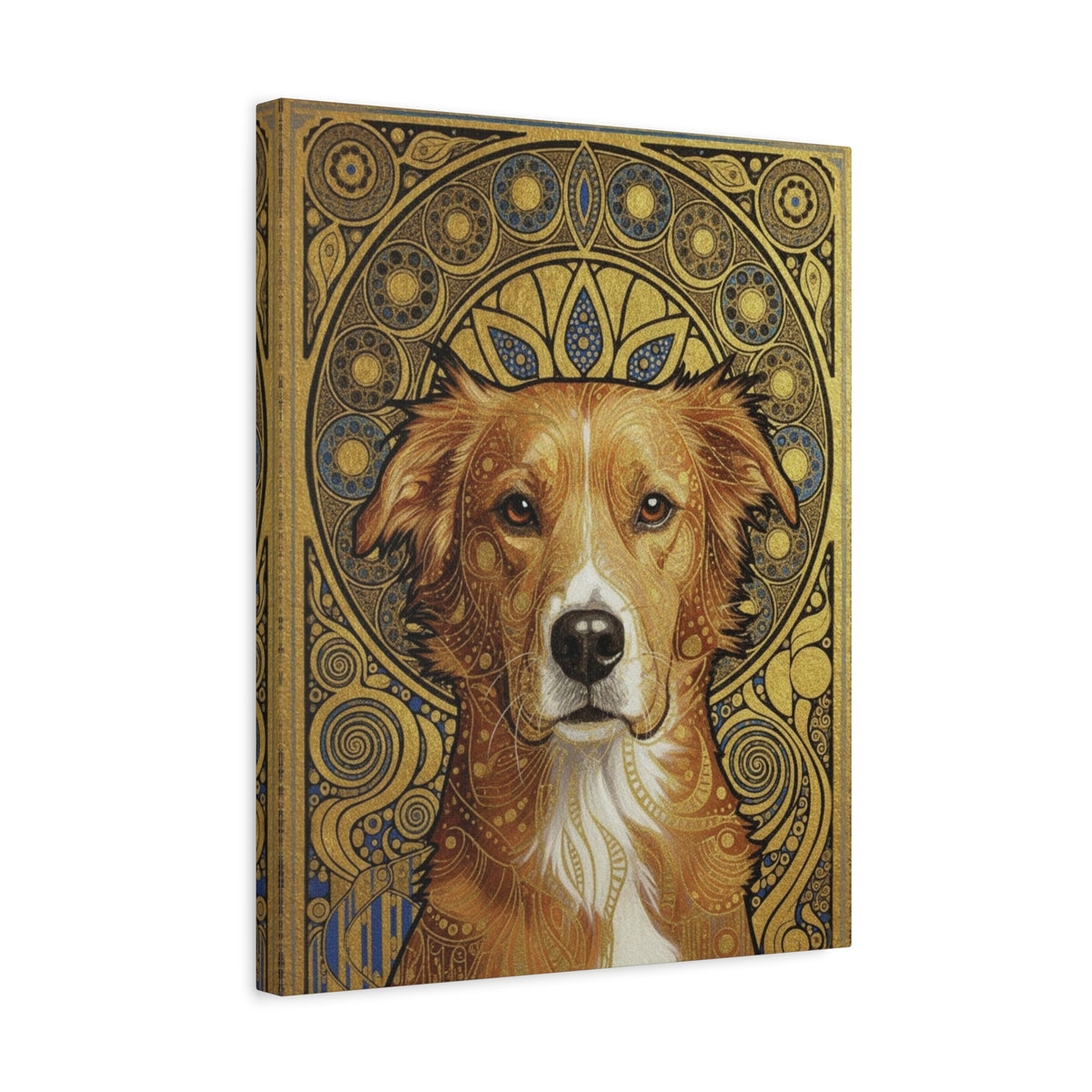 Custom Pet Art: Klimt-style Dog Portrait