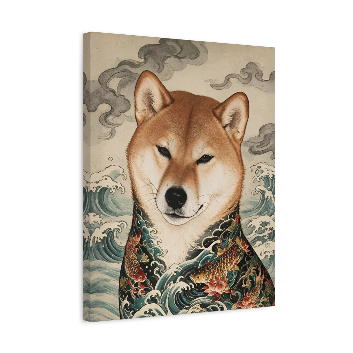 Custom Pet Art: Japanese Ukiyo-e Style - Dog Portrait