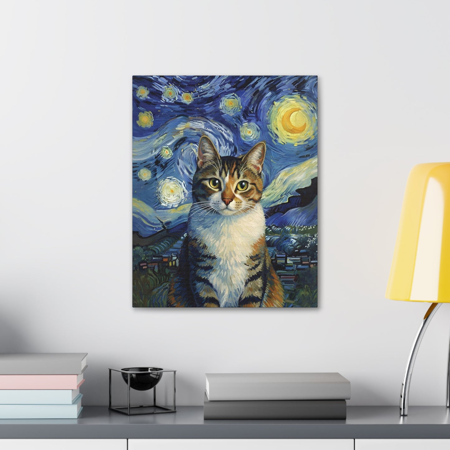 Custom Cat Painting: The Starry Cat