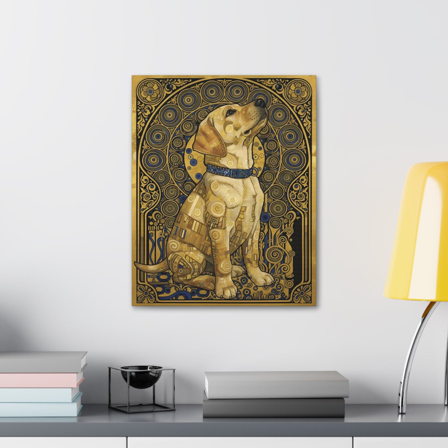 Custom Art: Klimt-style Dog Portrait