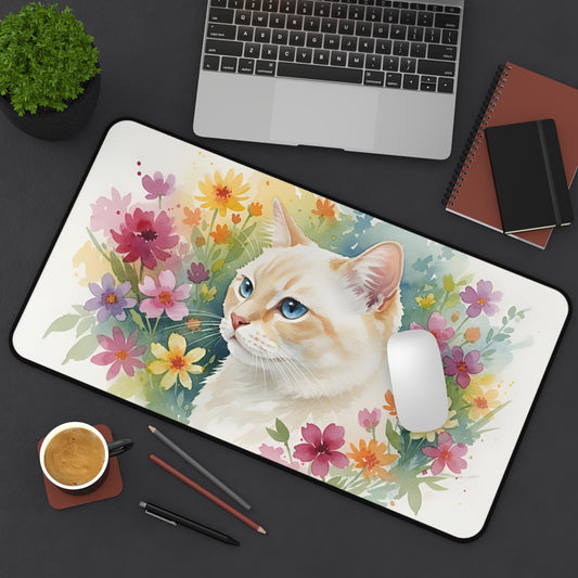 Custom Pet Desk Mat: Lunar Blossom