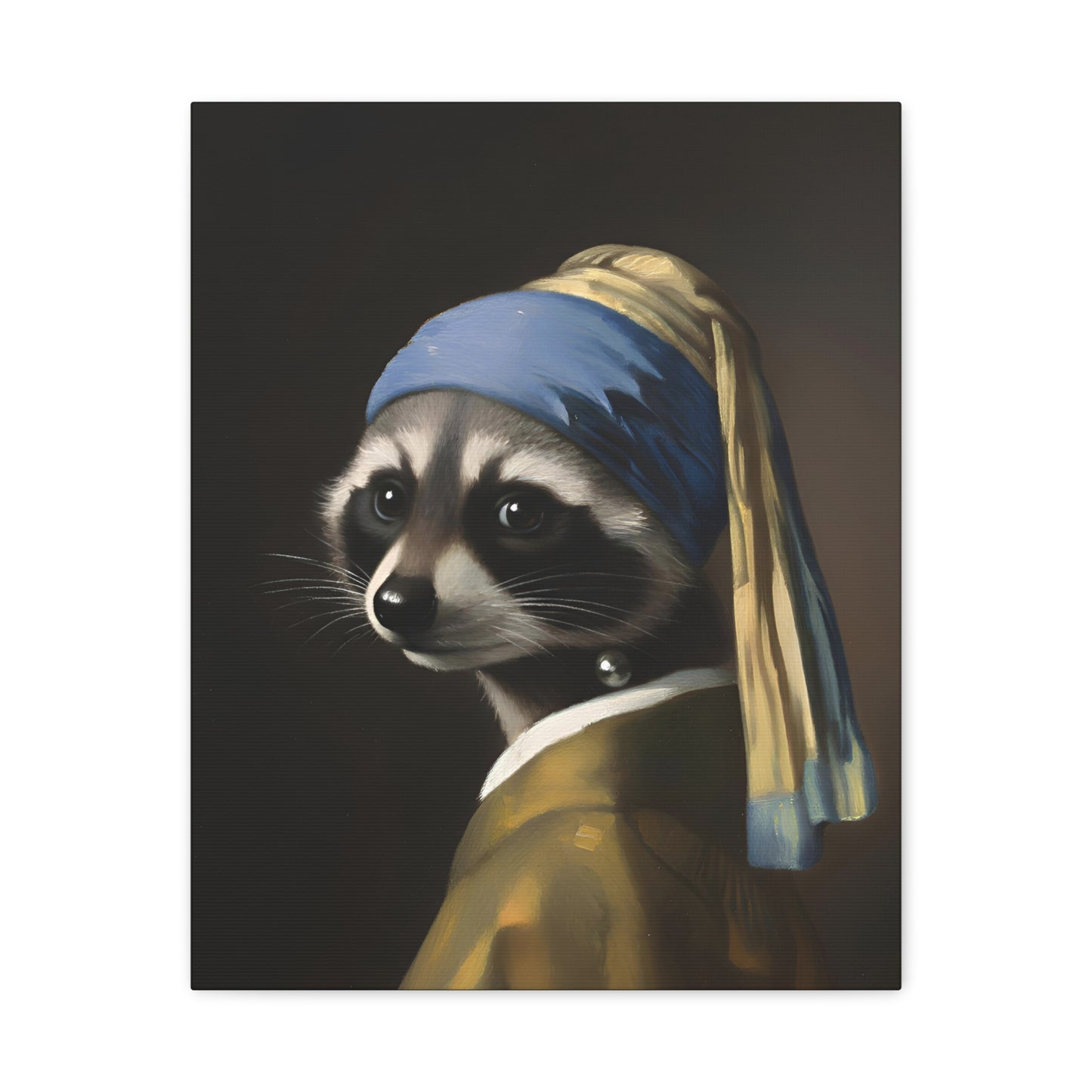Racoon with a Pearl Earring