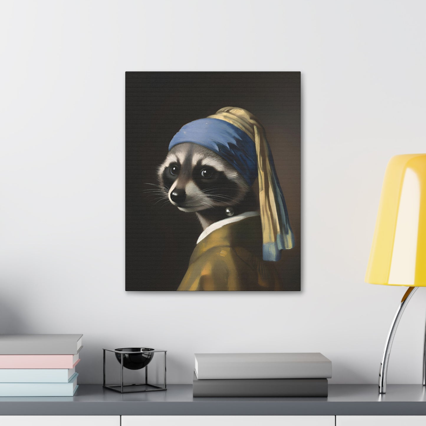 Racoon with a Pearl Earring