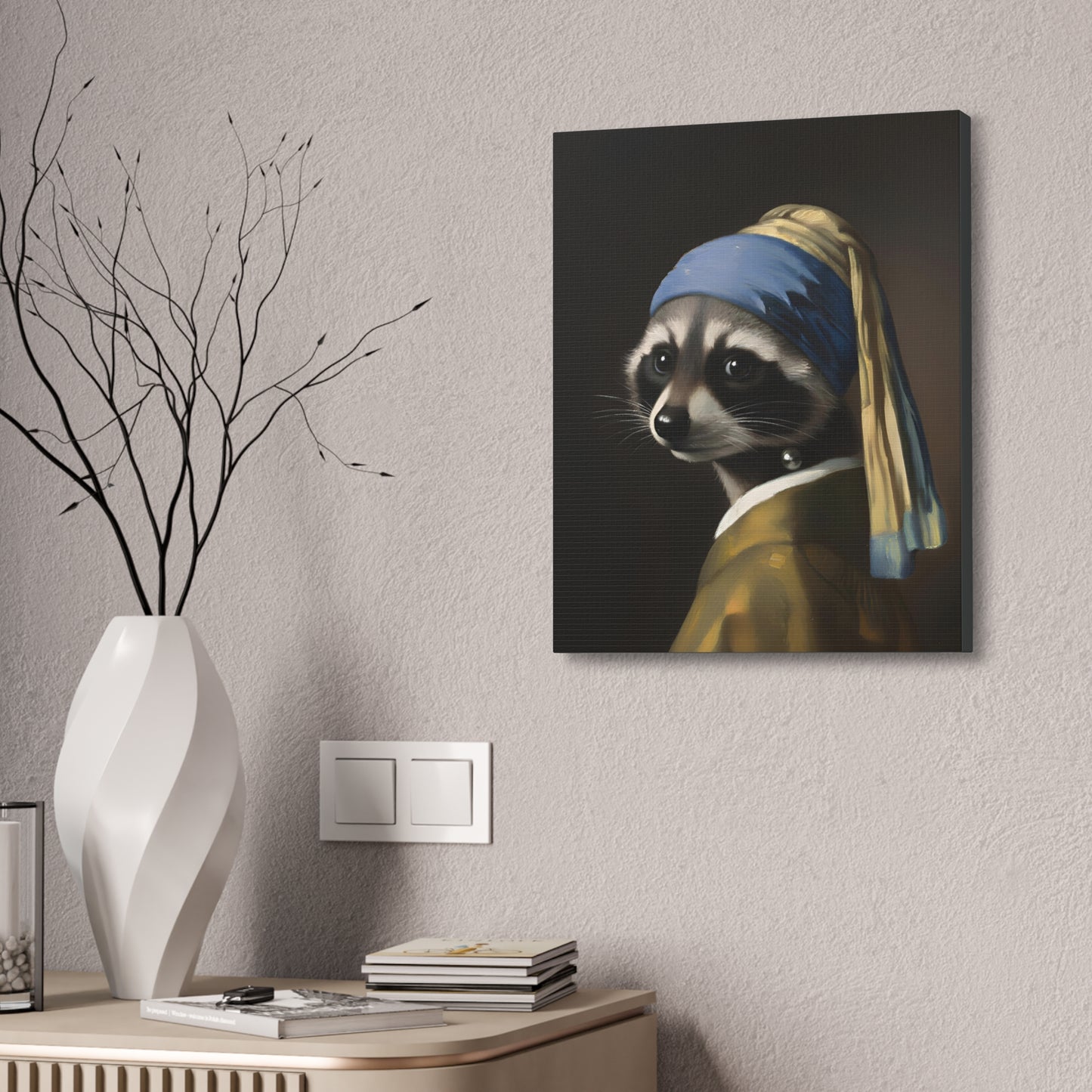Racoon with a Pearl Earring