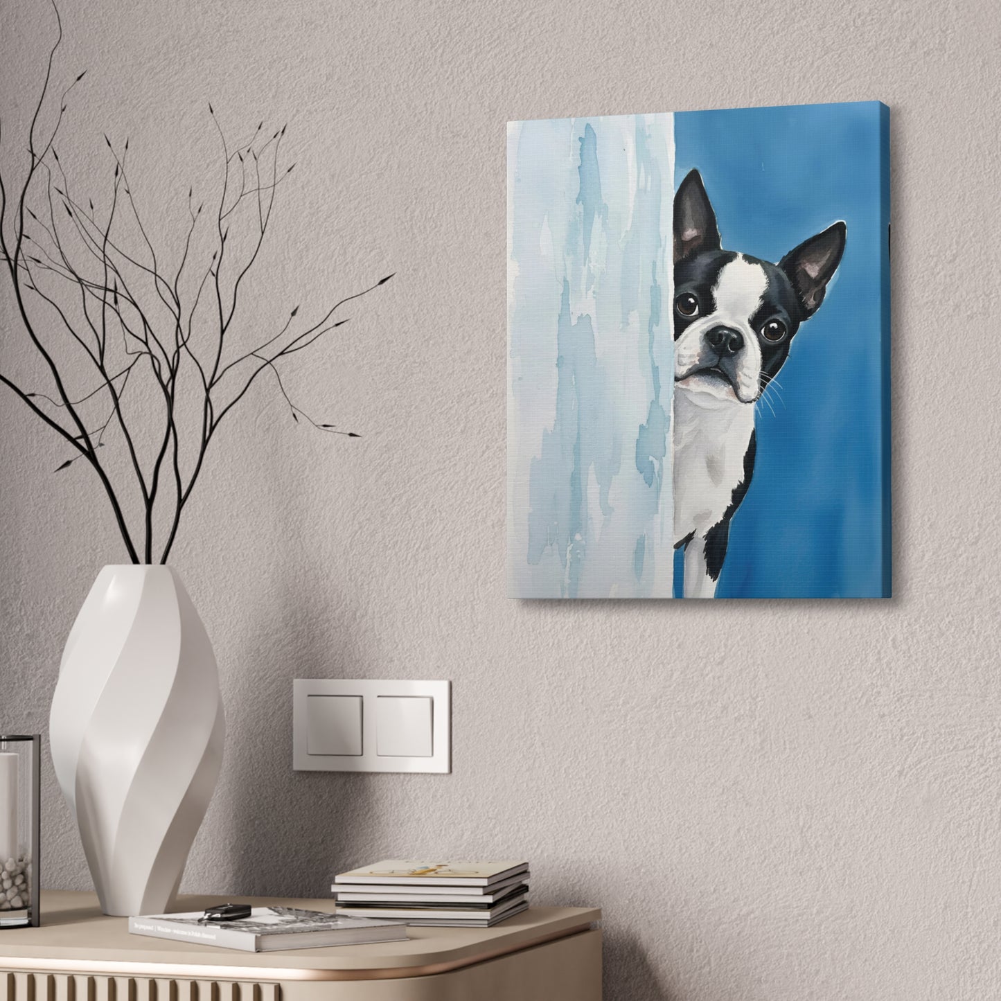 Custom Pet Watercolor: Behind the Wall