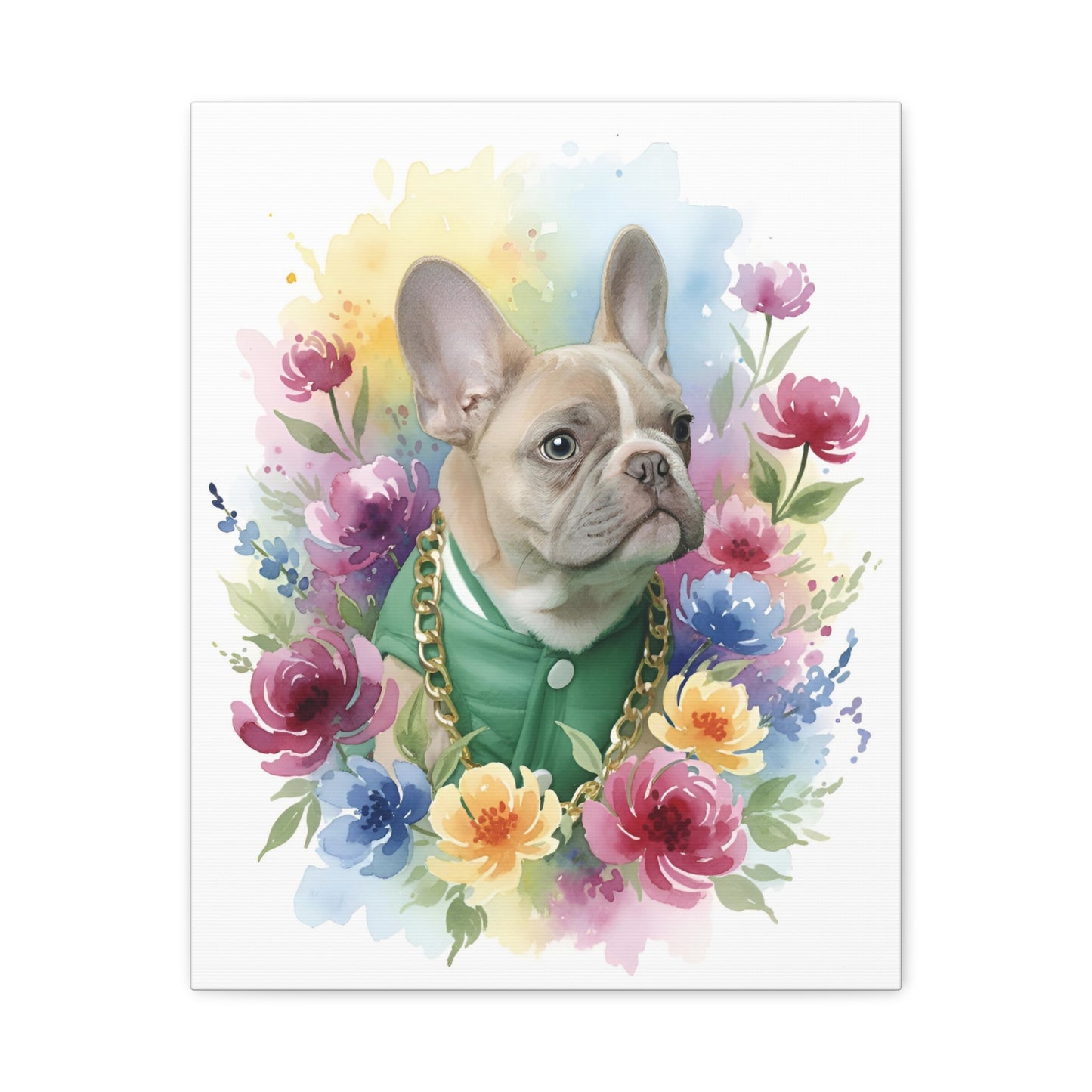 Custom Dog Watercolor: Lunar Blossom