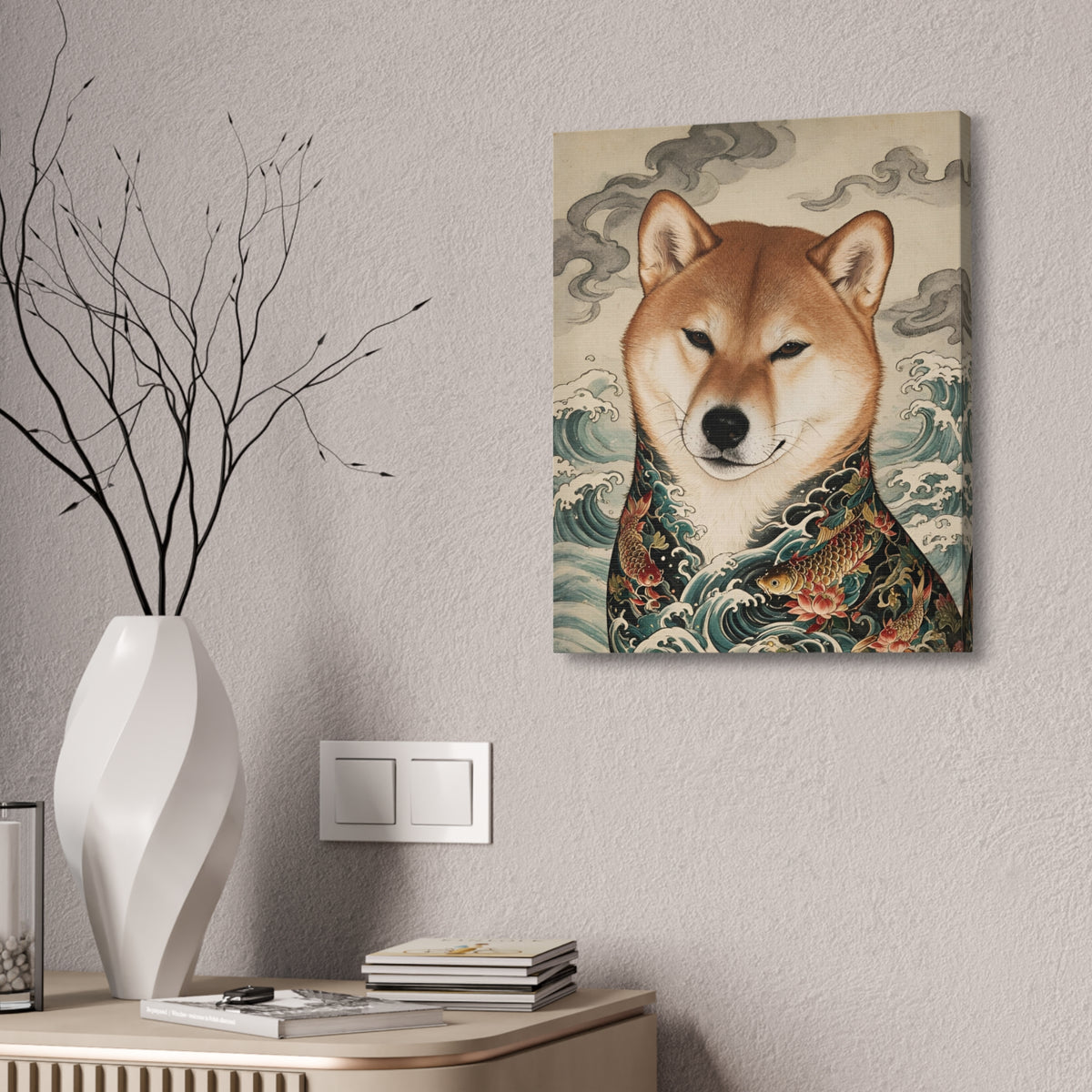 Custom Pet Art: Japanese Ukiyo-e Style - Dog Portrait