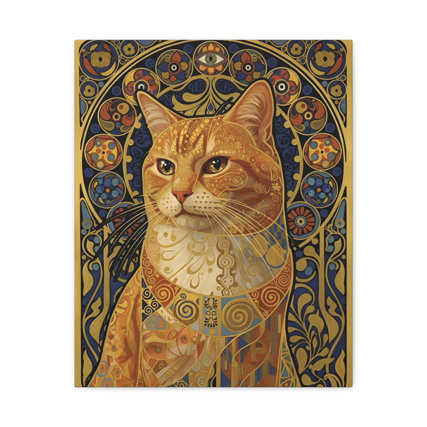 Custom Art: Klimt-style Cat Portrait