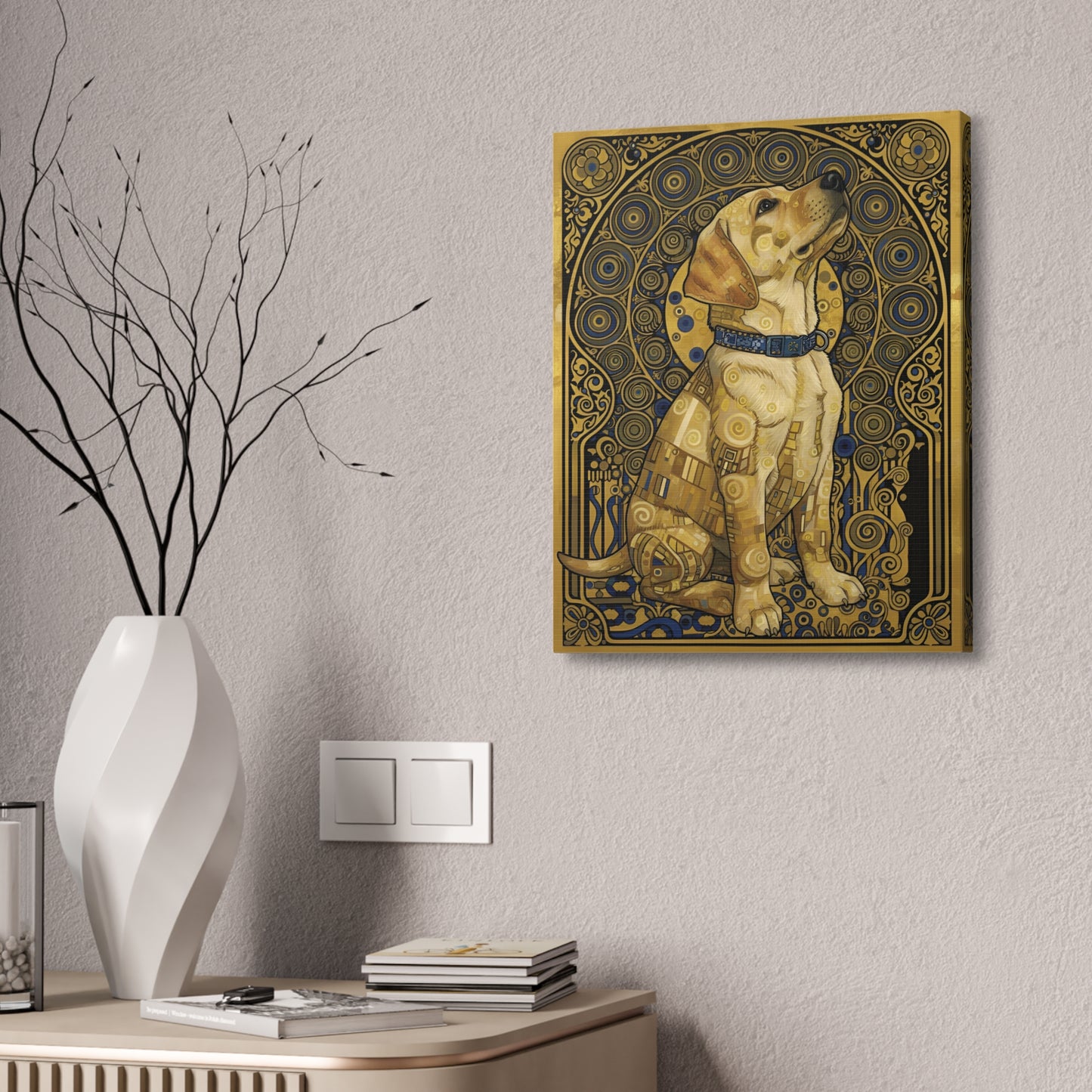 Custom Art: Klimt-style Dog Portrait