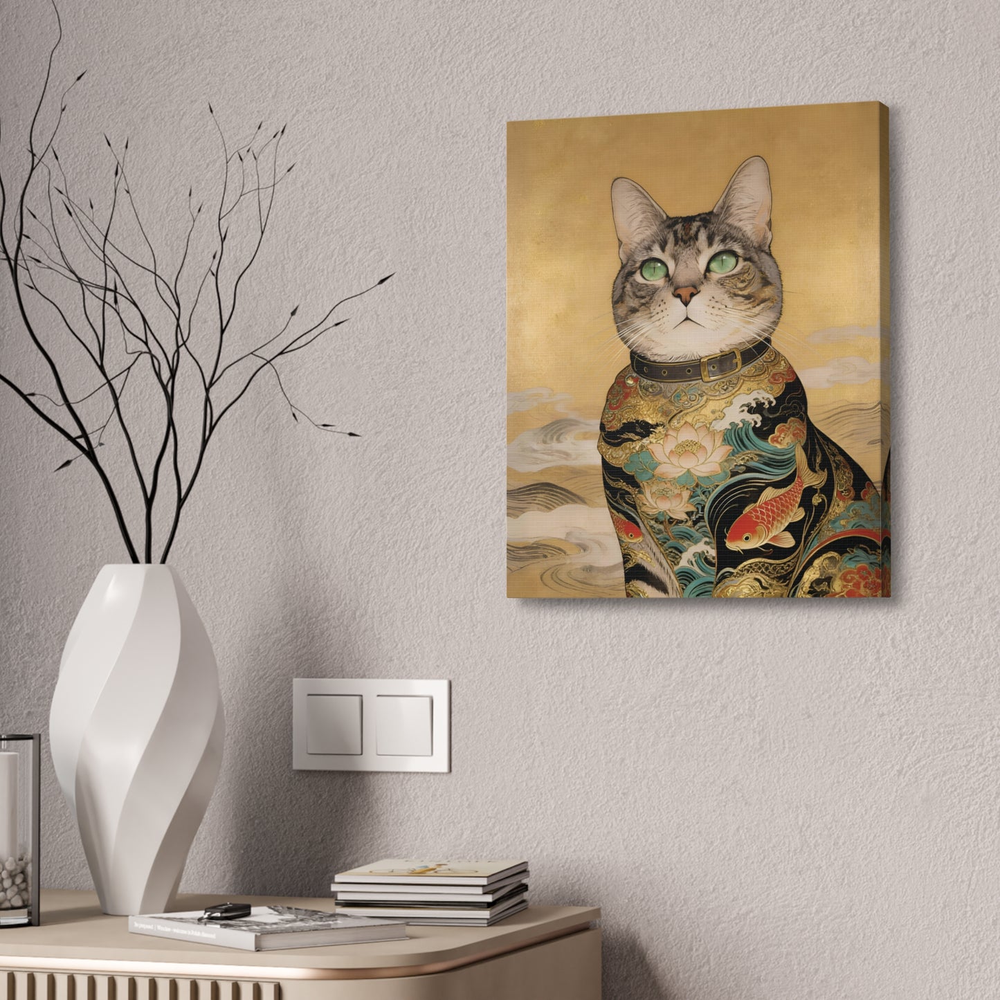 Custom Art: Japanese Ukiyo-e Style - Cat Portrait