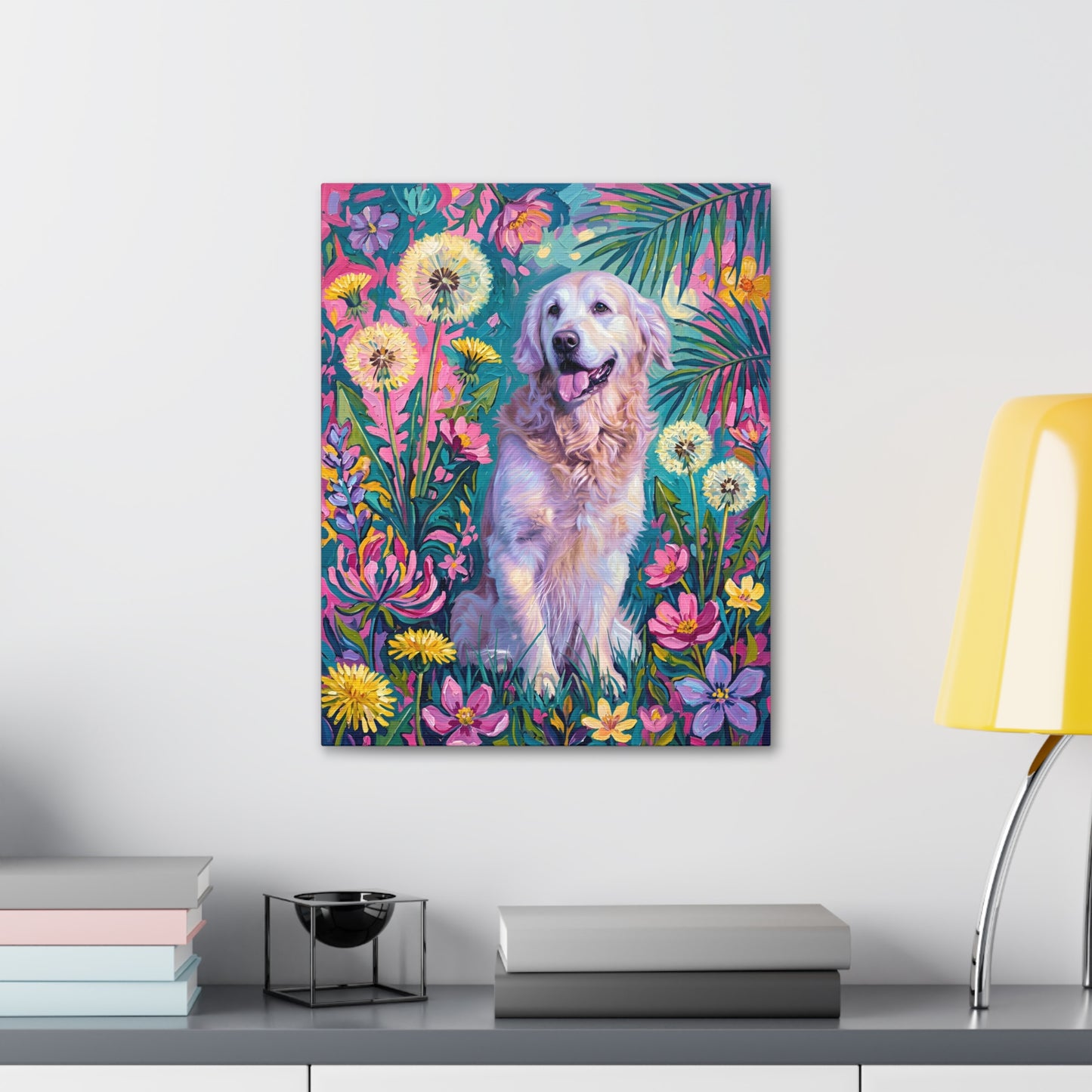 Custom Art: Wildflower Halo Canine Bloom