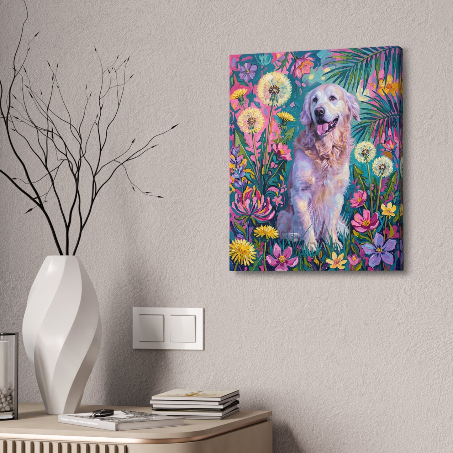 Custom Art: Wildflower Halo Canine Bloom