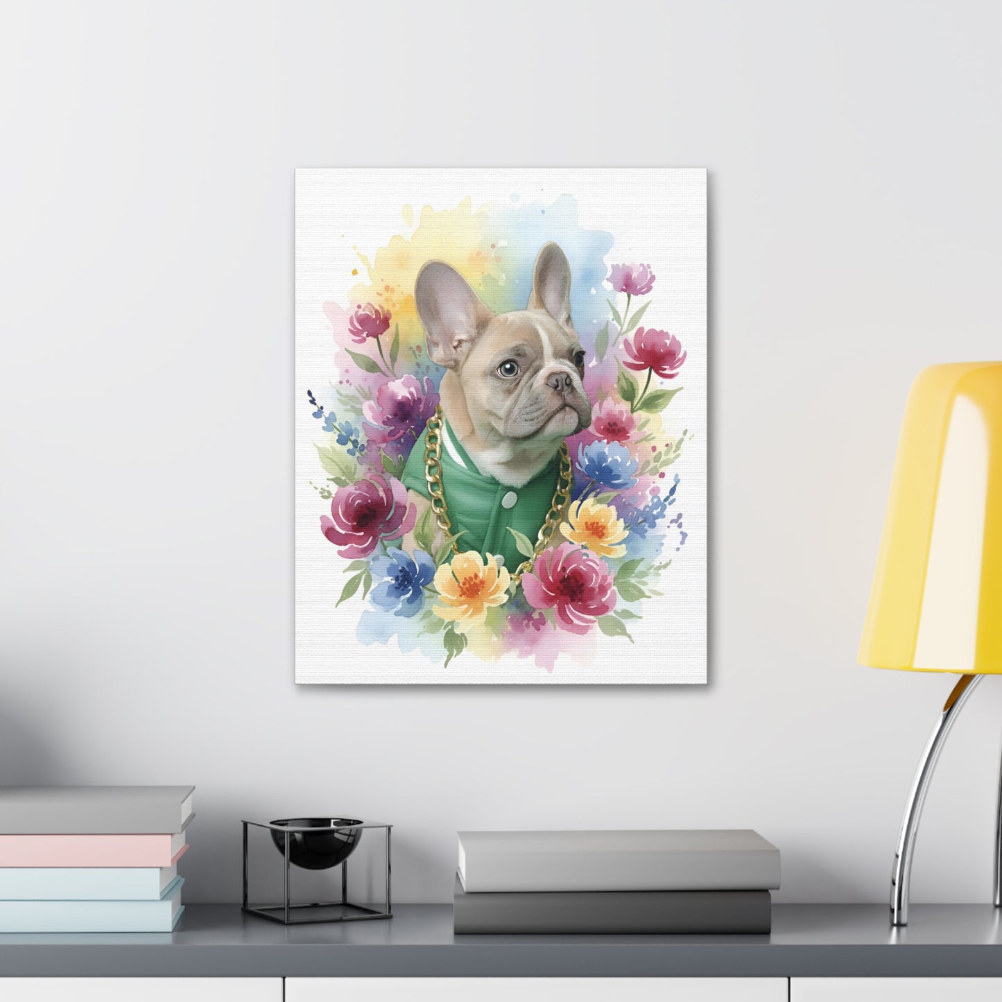 Custom Dog Watercolor: Lunar Blossom