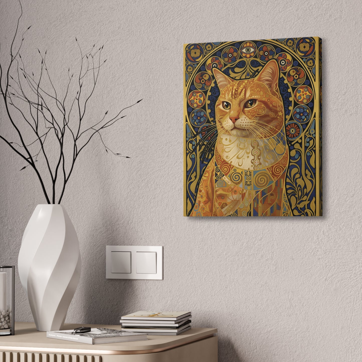 Custom Art: Klimt-style Cat Portrait