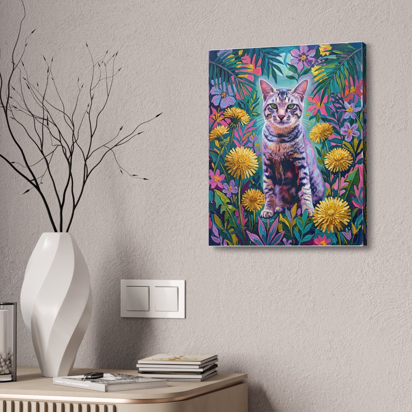 Custom Art: Wildflower Halo Feline Radiance