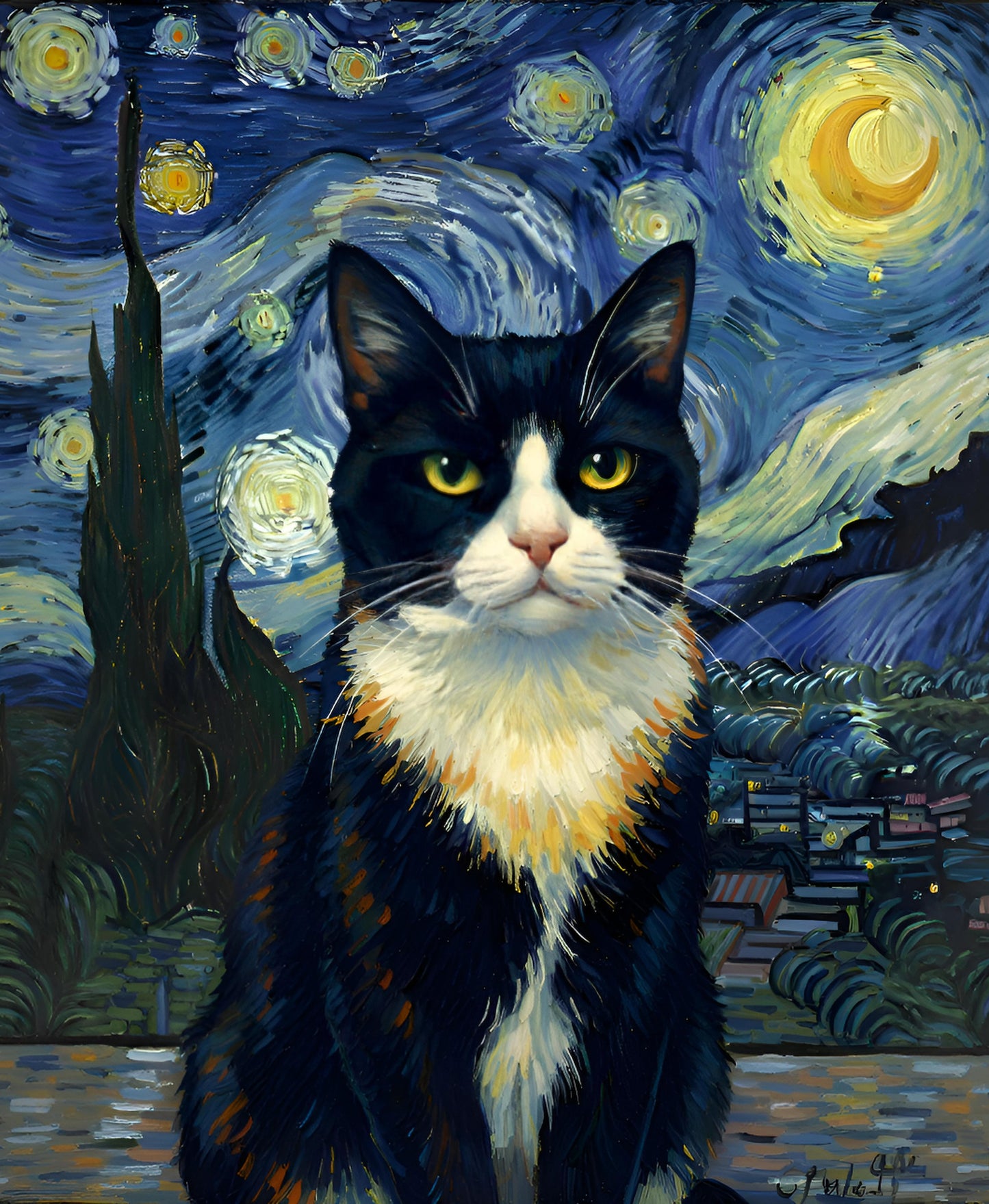 Starry Starry Cat (Portrait)