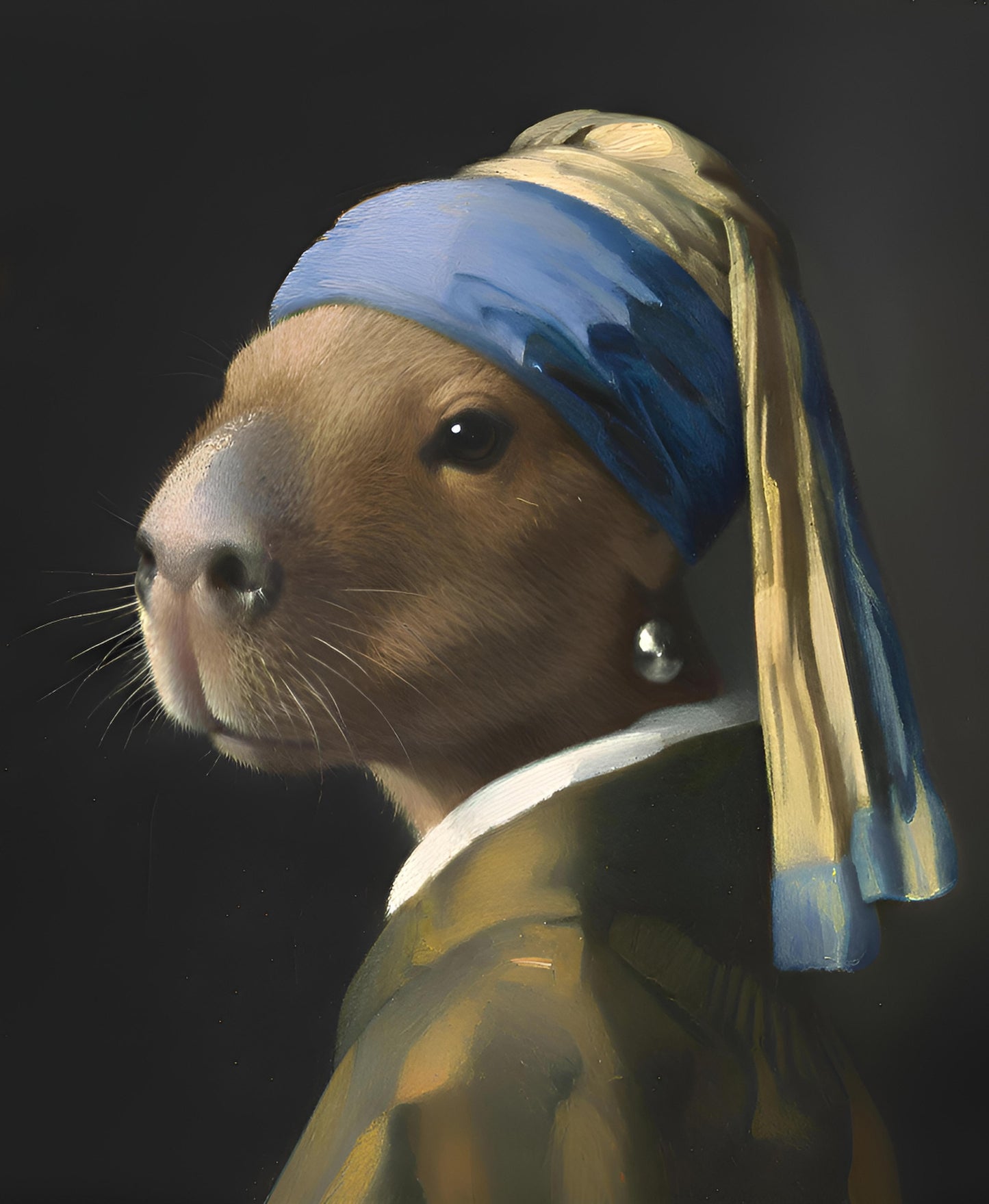 Capybara with a Pearl Earring