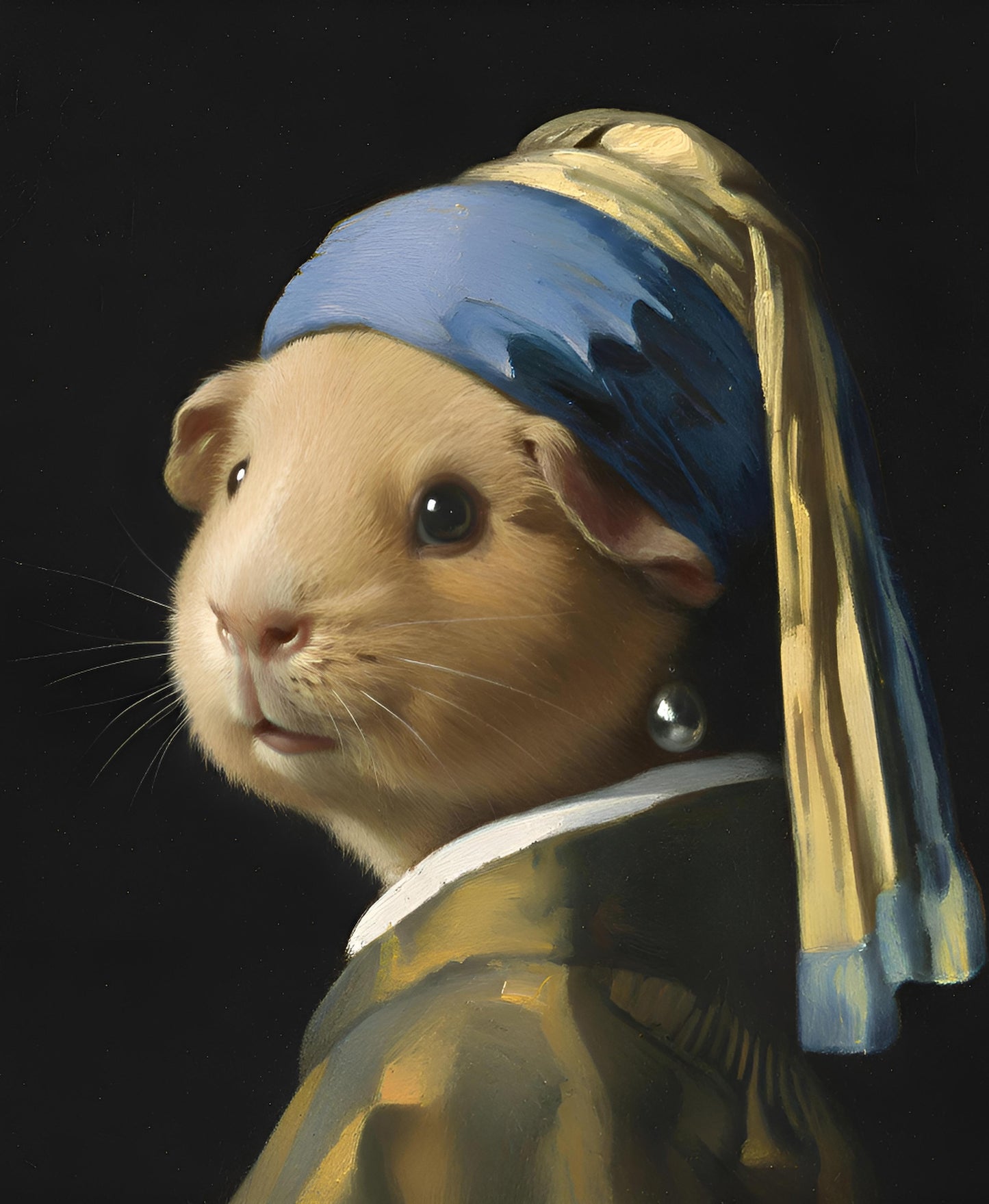 Guinea Pig with a Pearl Earring
