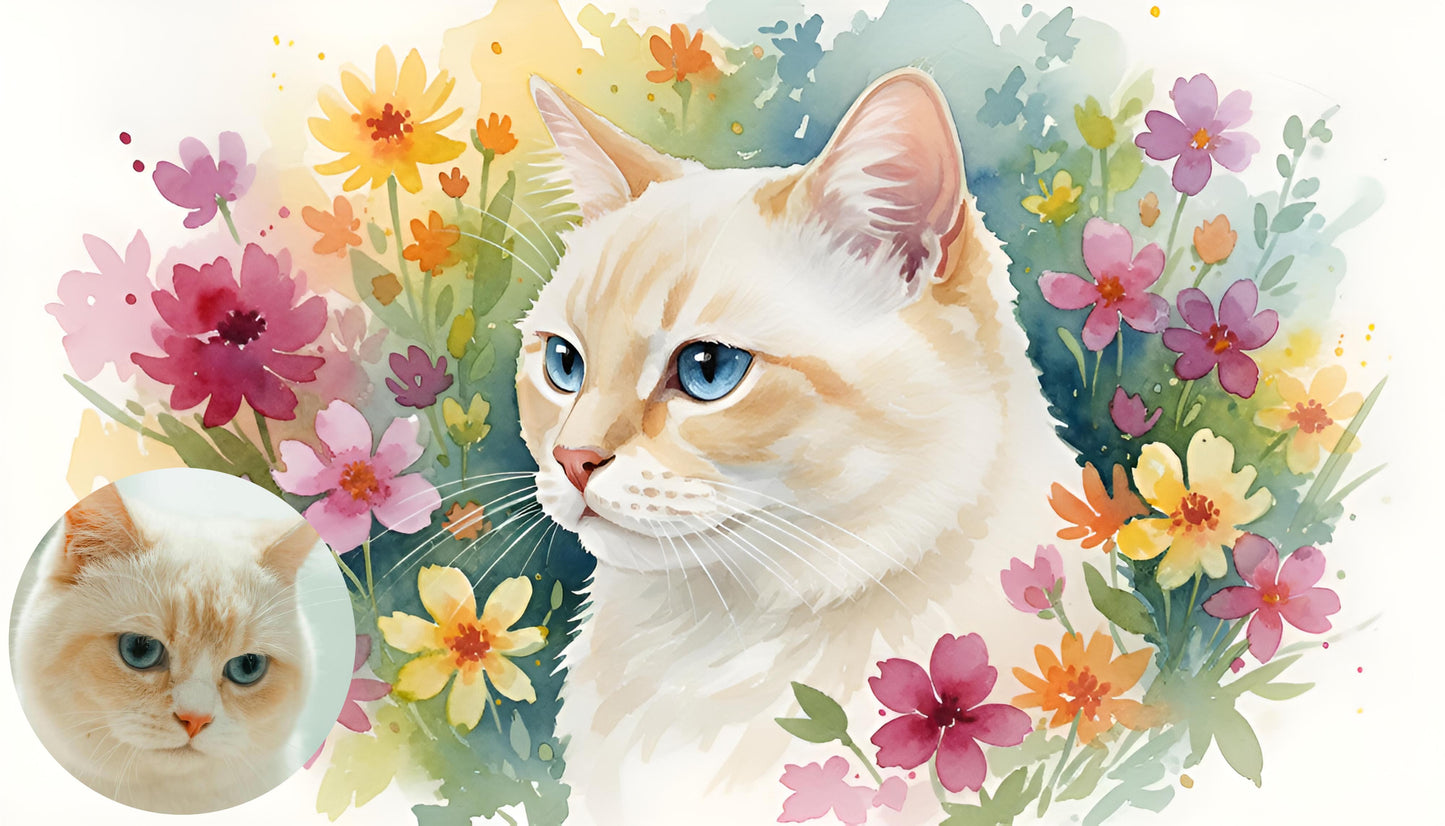 Custom Pet Desk Mat: Lunar Blossom