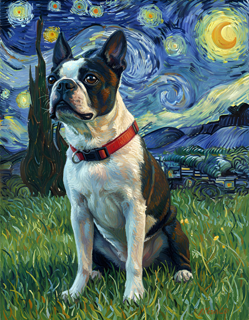 Custom Dog Painting: The Starry Dog