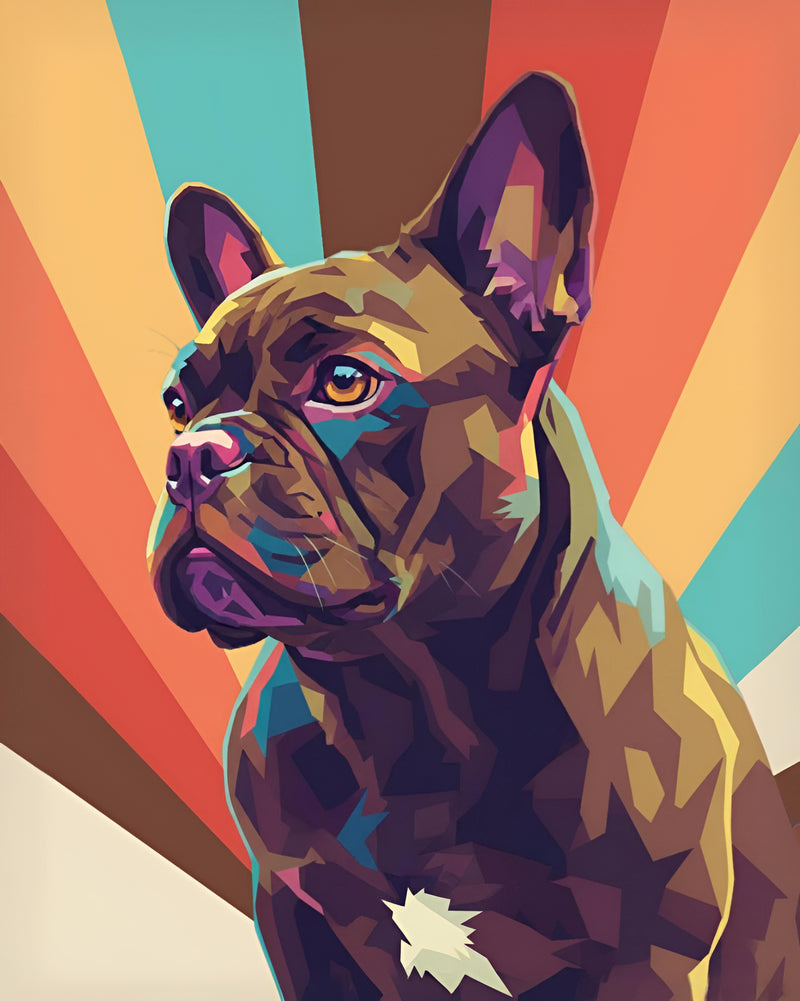 Custom Pet Art: WPAP-style Dog Portrait
